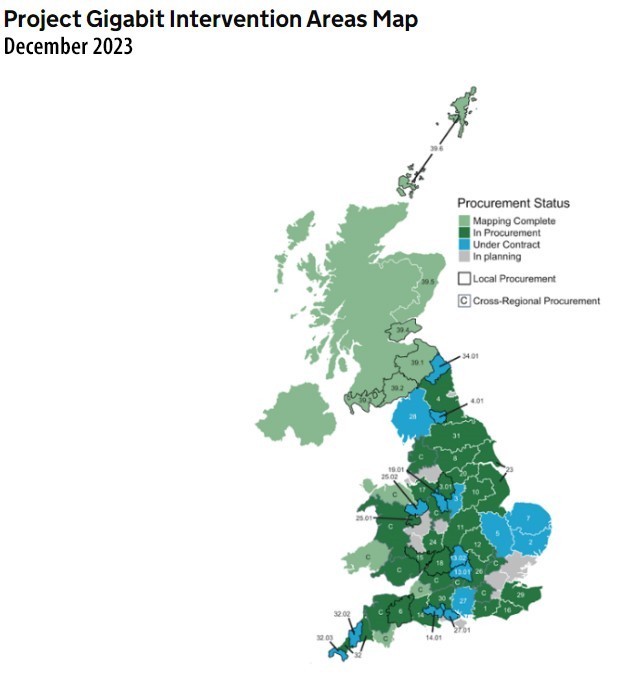 project gigabit intervention areas map